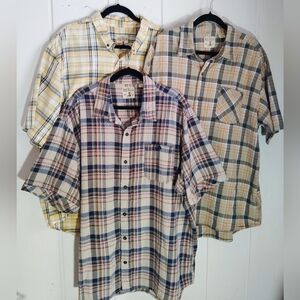 BUNDLE OF 3!! REDHEAD, Plaid, Short Sleeve Button Down Shirts. Size 2X